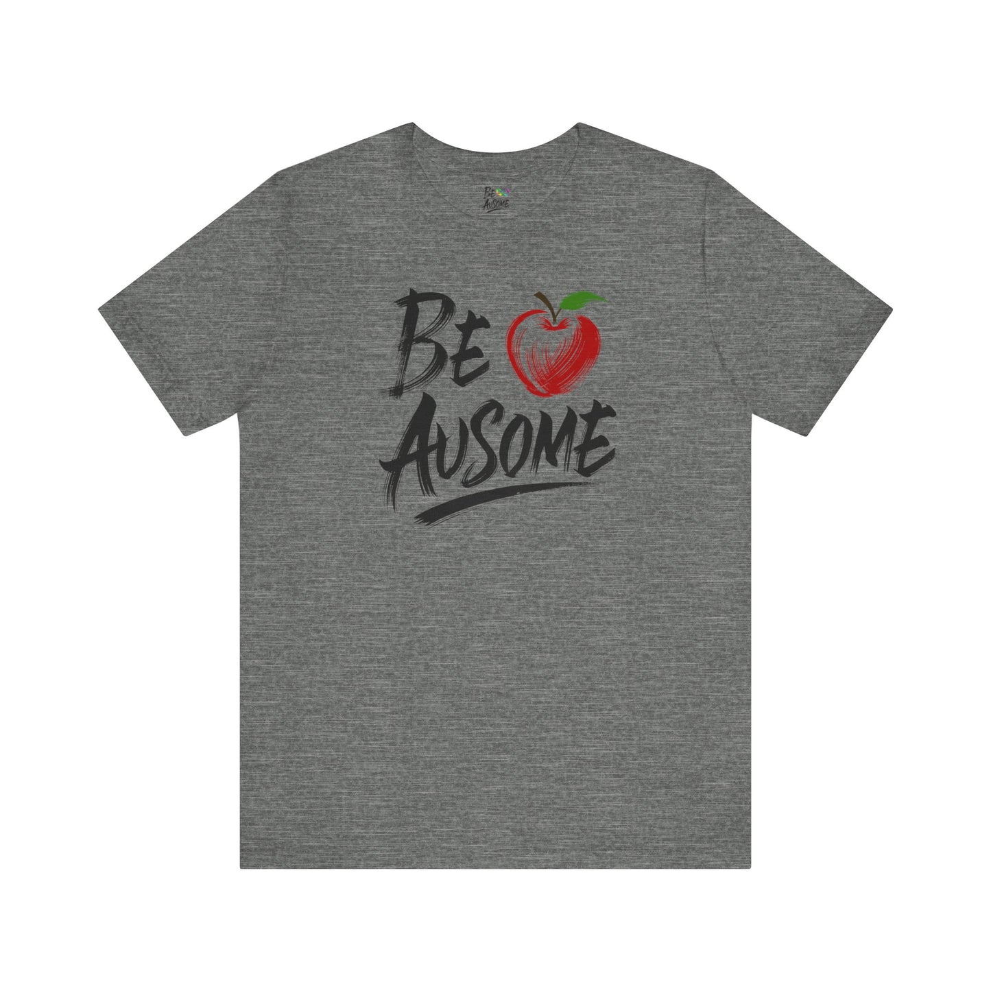 Apple Be Ausome Autism Awareness Special Education Teacher Short Sleeve Tee