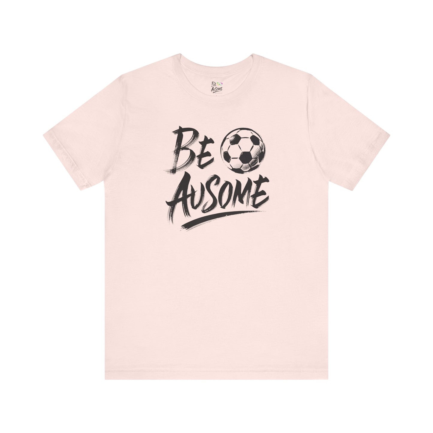Soccer Ball Be Ausome Autism Awareness Short Sleeve Tee