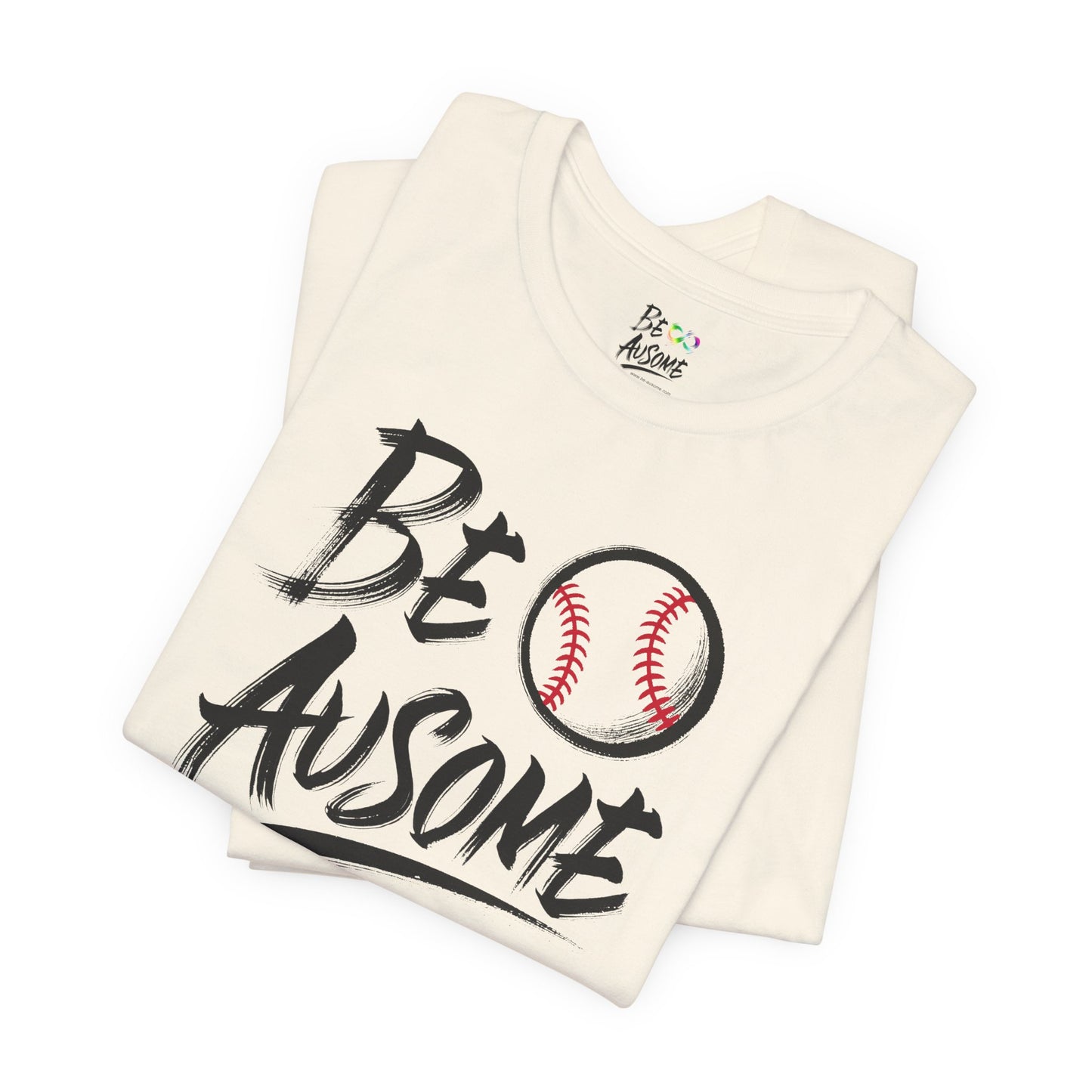 Baseball Be Ausome Autism Awareness Short Sleeve Tee