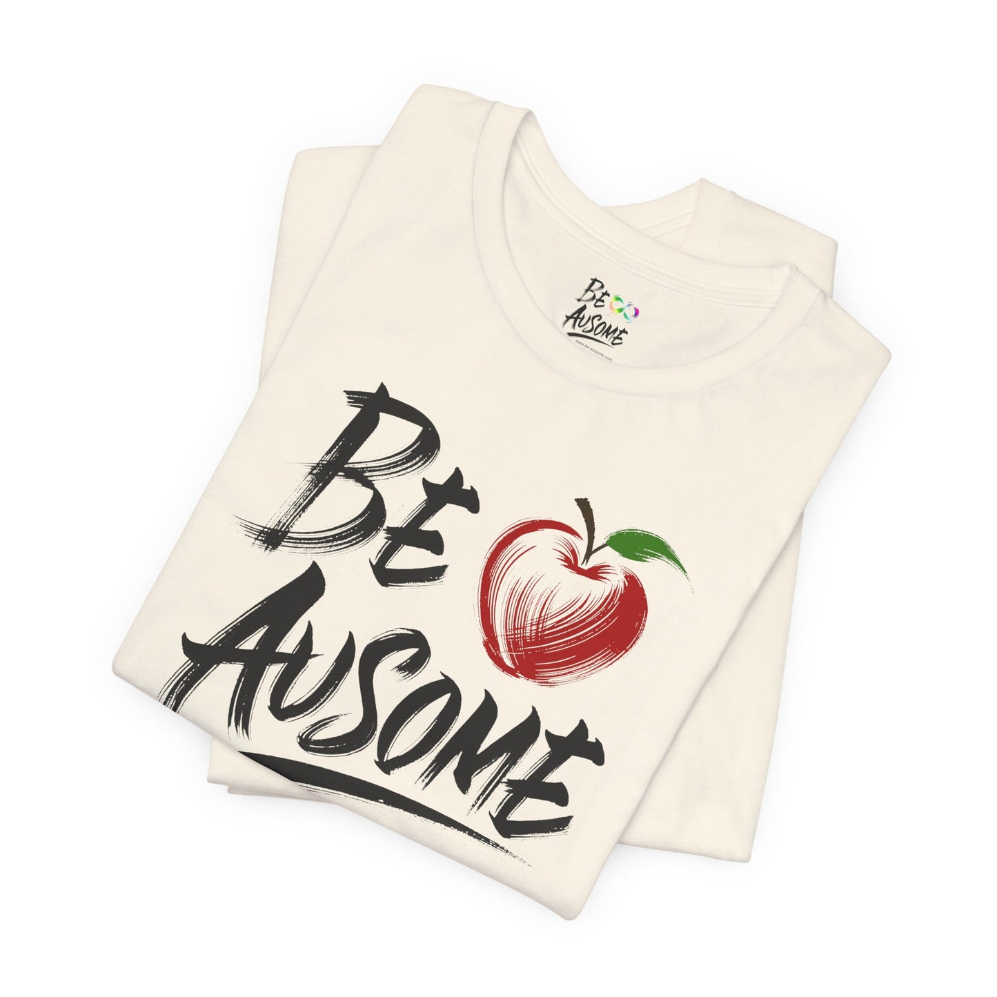 Apple Be Ausome Autism Awareness Special Education Teacher Short Sleeve Tee