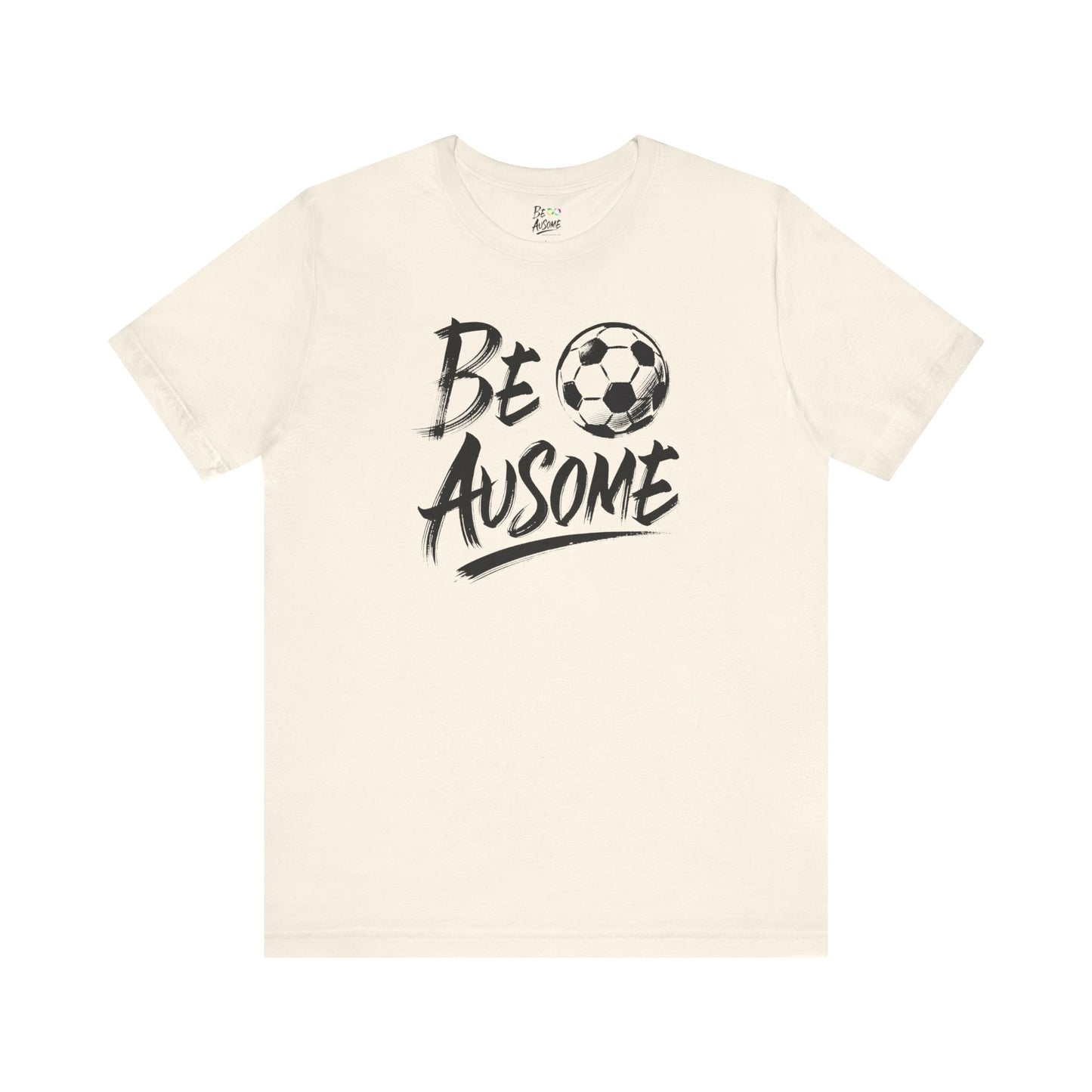 Soccer Ball Be Ausome Autism Awareness Short Sleeve Tee