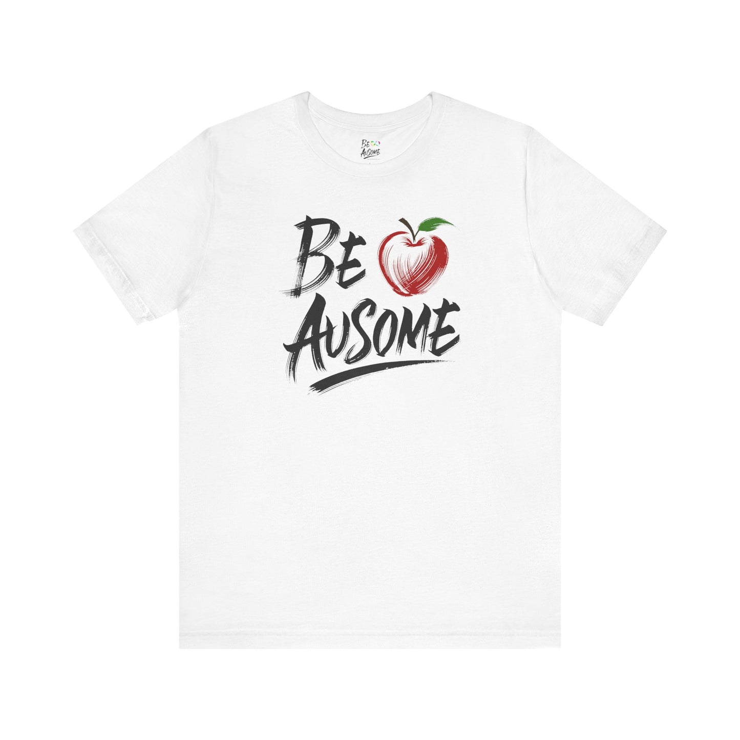 Apple Be Ausome Autism Awareness Special Education Teacher Short Sleeve Tee