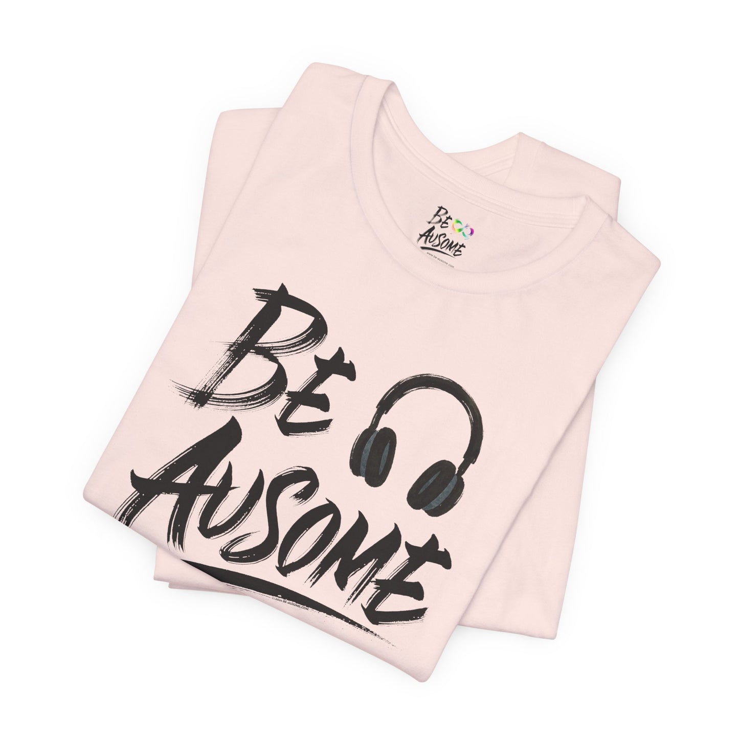 Headphones Be Ausome Autism Awareness Short Sleeve Tee