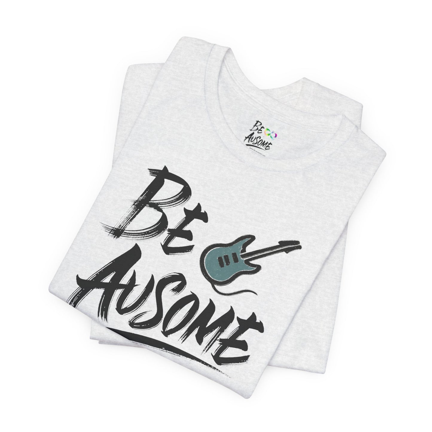 Electric Guitar Be Ausome Autism Awareness Short Sleeve Tee