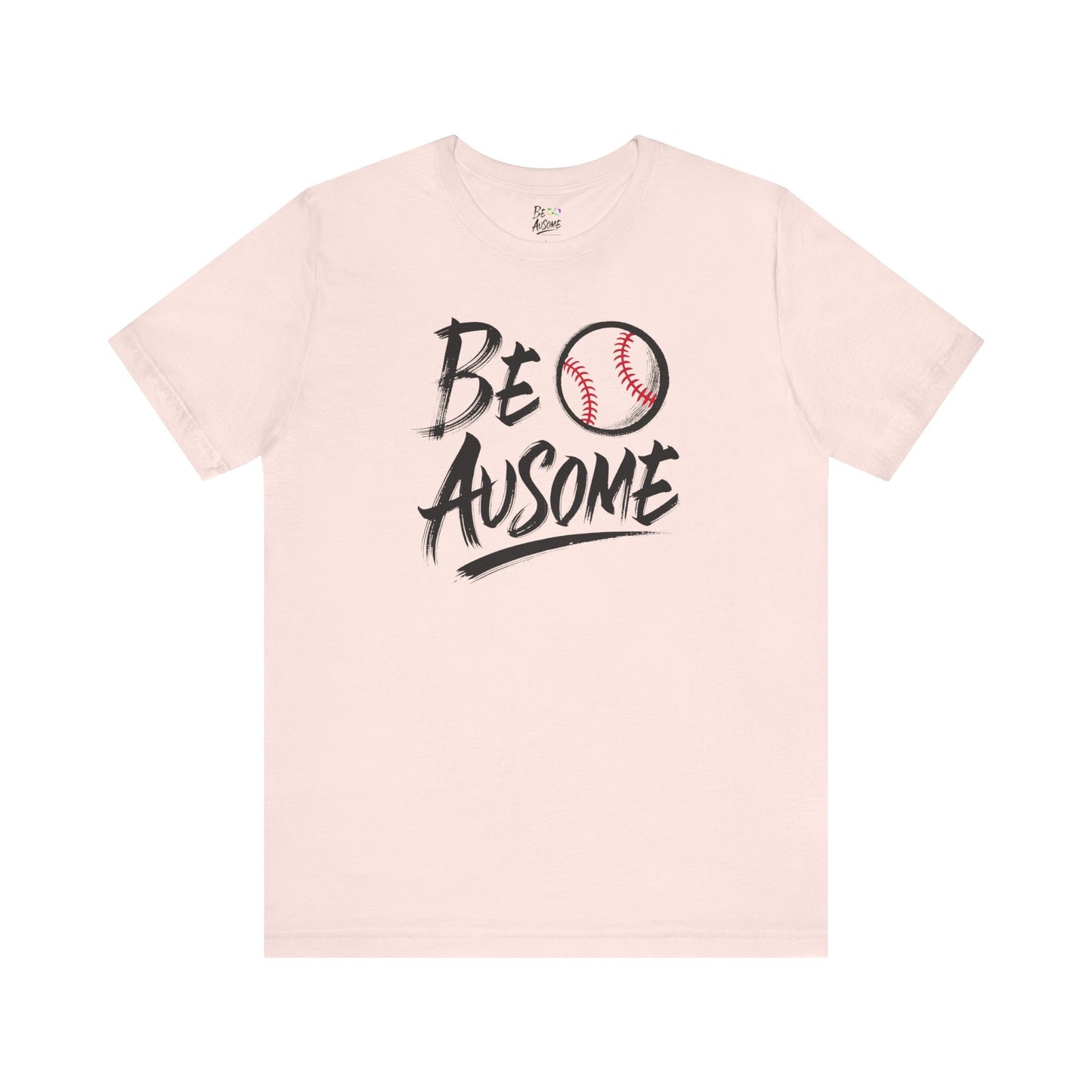Baseball Be Ausome Autism Awareness Short Sleeve Tee