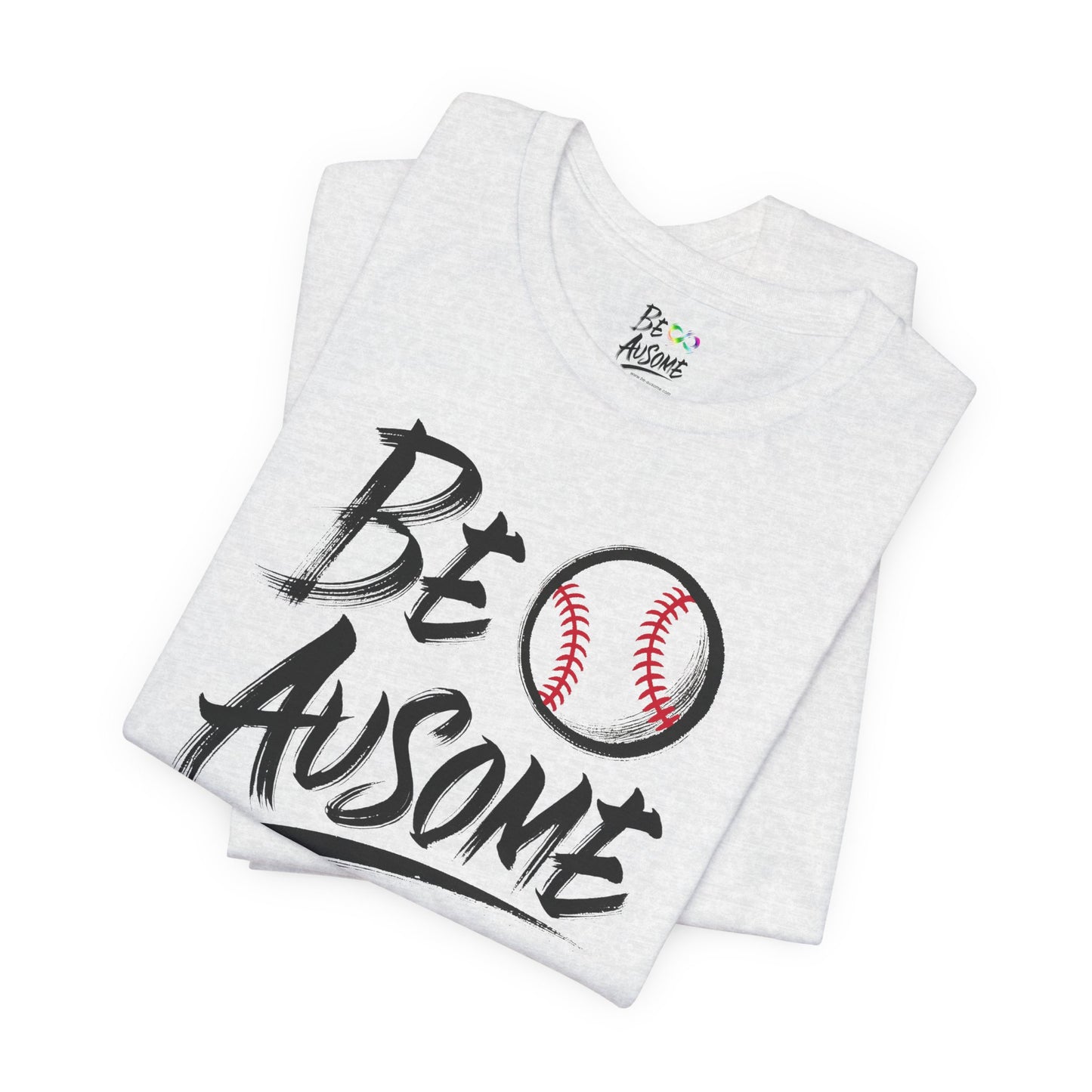 Baseball Be Ausome Autism Awareness Short Sleeve Tee