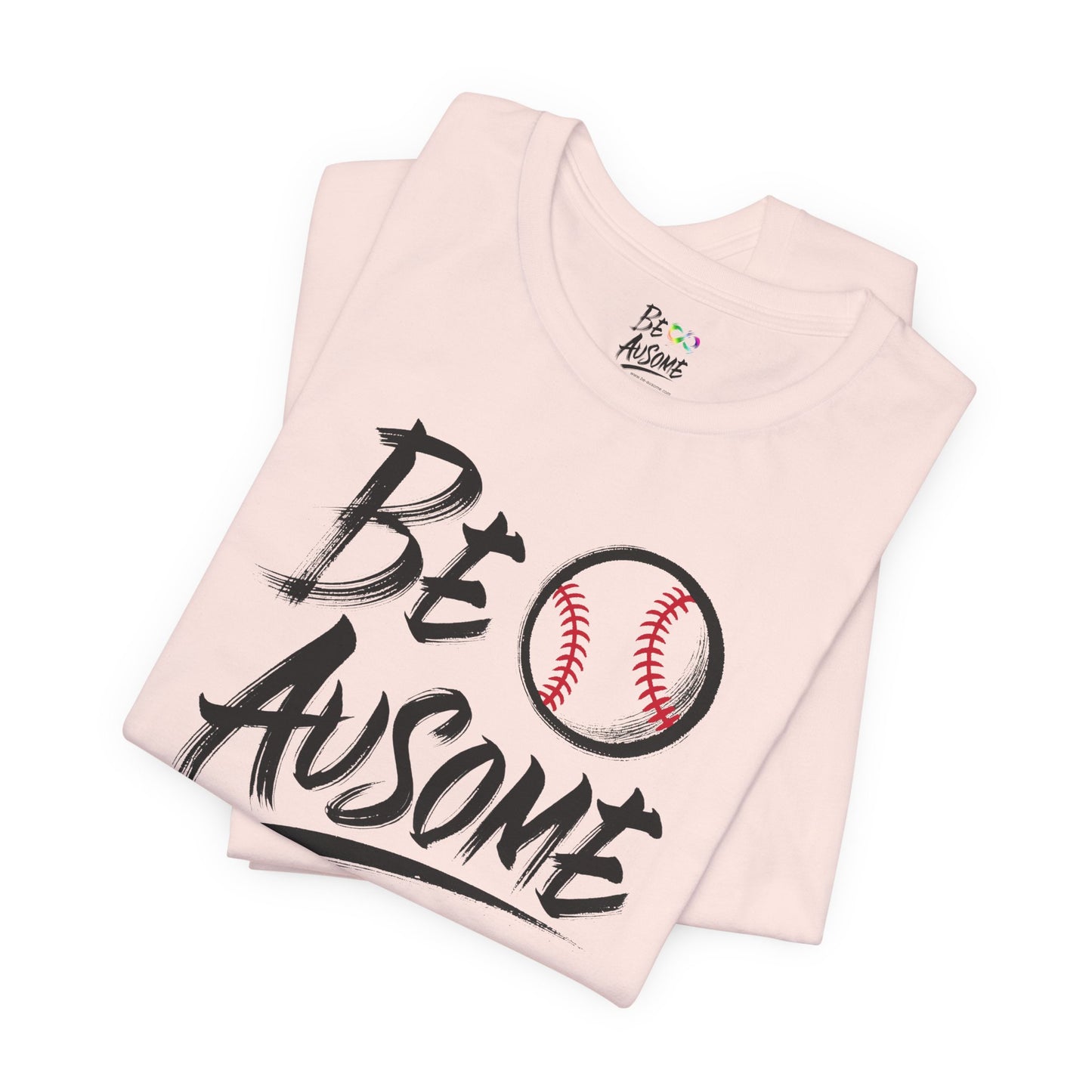 Baseball Be Ausome Autism Awareness Short Sleeve Tee