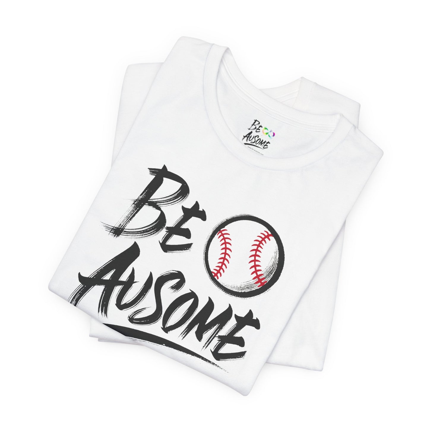 Baseball Be Ausome Autism Awareness Short Sleeve Tee