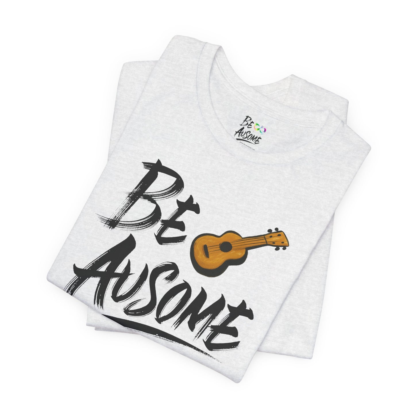 Ukulele Be Ausome Autism Awareness Short Sleeve Tee