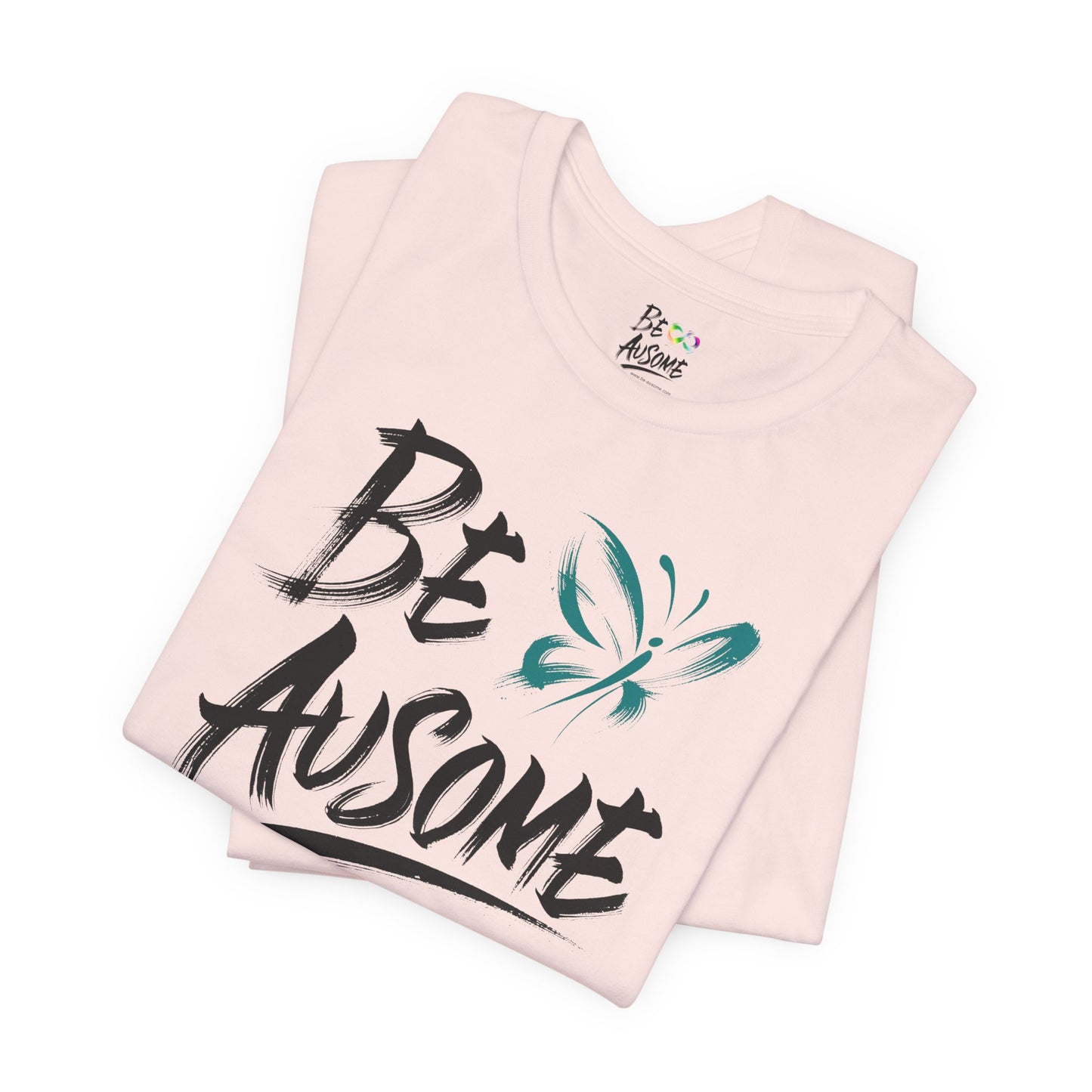 Butterfly Be Ausome Autism Awareness Short Sleeve T-Shirt