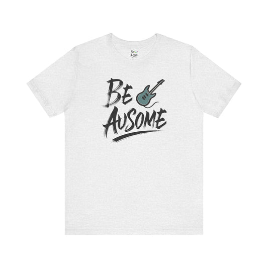 Electric Guitar Be Ausome Autism Awareness Short Sleeve Tee