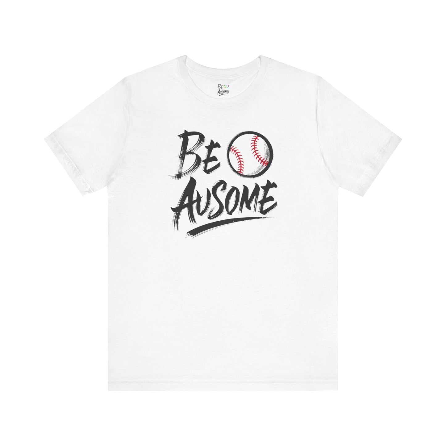 Baseball Be Ausome Autism Awareness Short Sleeve Tee