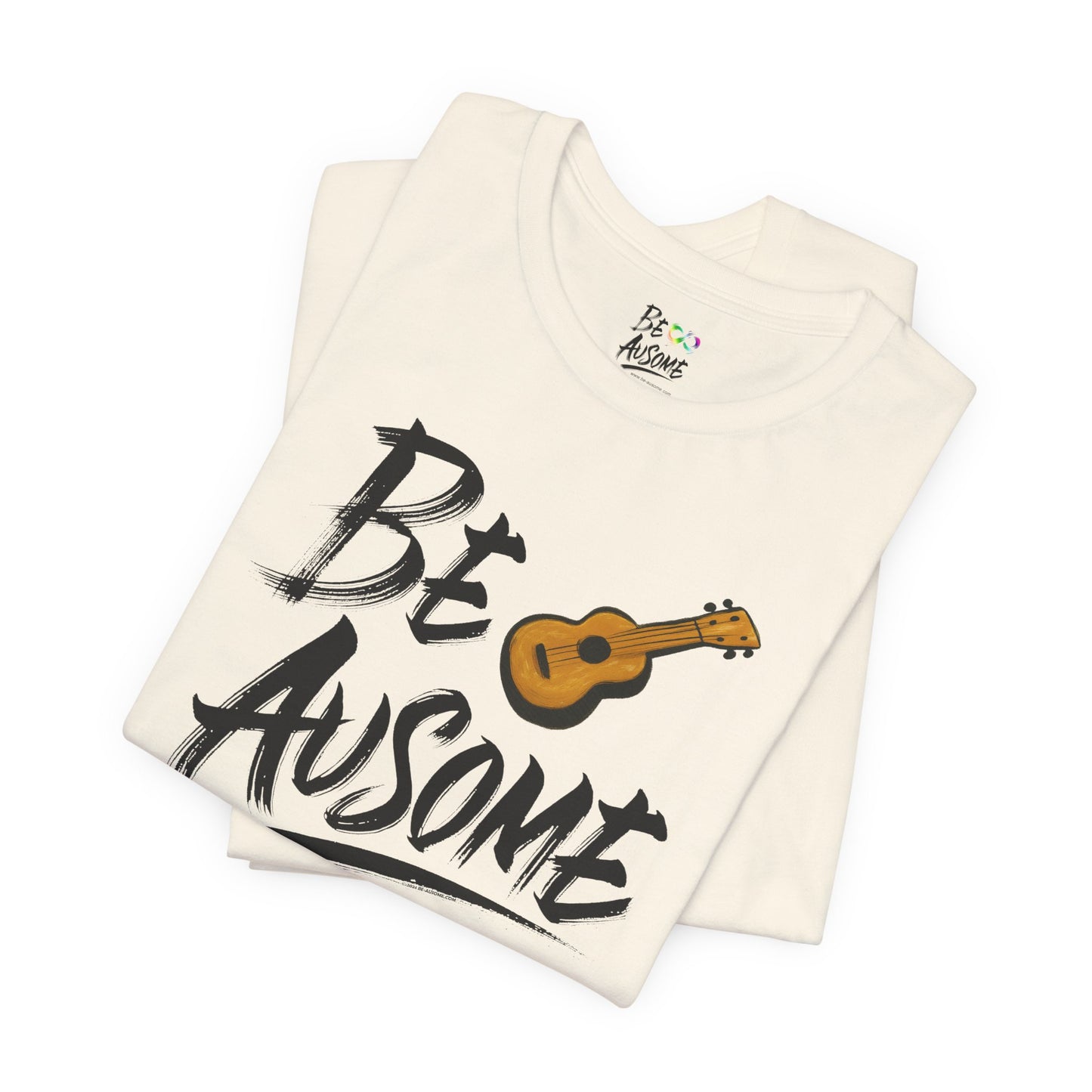 Ukulele Be Ausome Autism Awareness Short Sleeve Tee