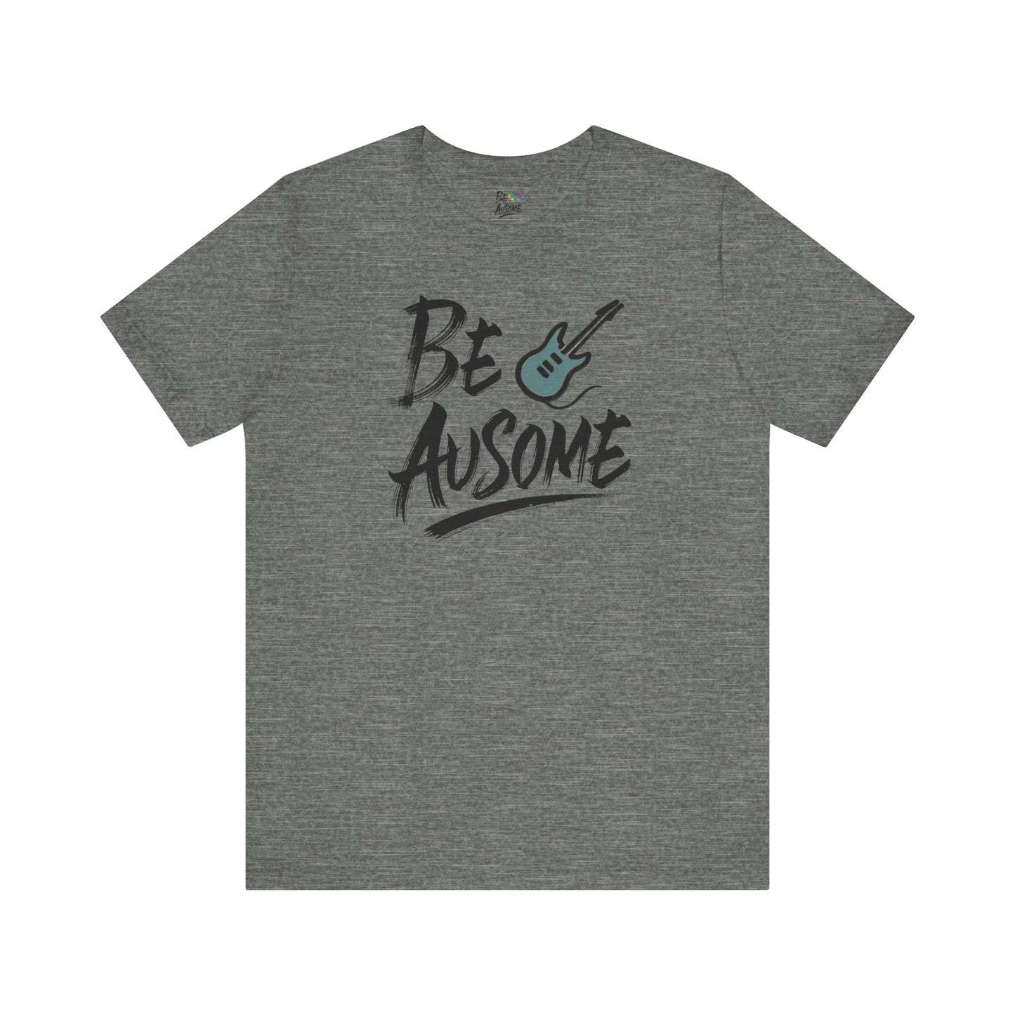 Electric Guitar Be Ausome Autism Awareness Short Sleeve Tee
