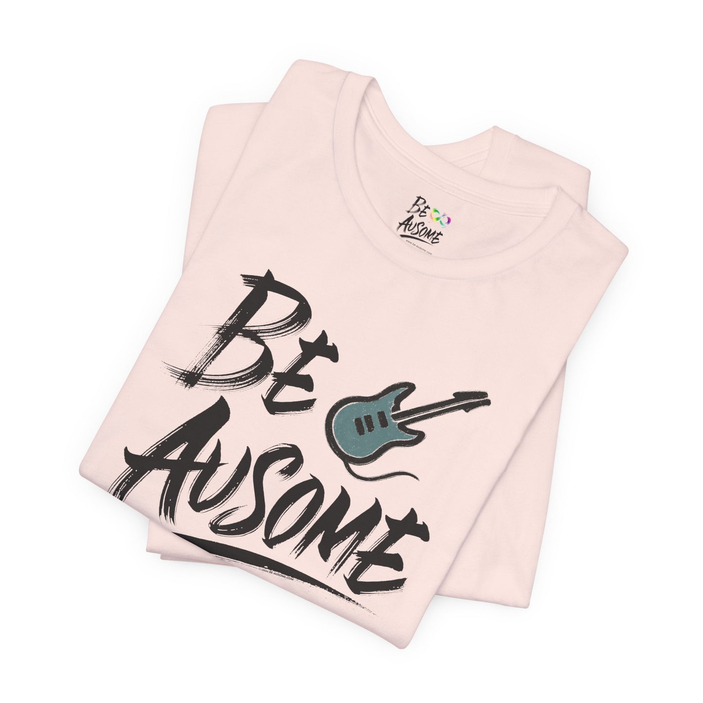 Electric Guitar Be Ausome Autism Awareness Short Sleeve Tee