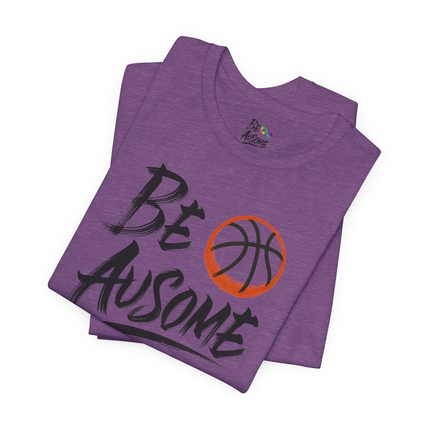 Basketball Be Ausome Autism Awareness Short Sleeve Tee