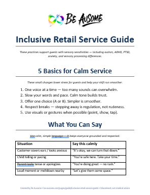 Preview of Inclusive Retail Service Guide